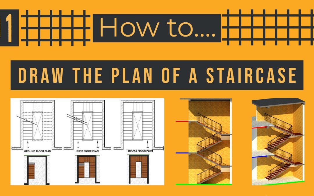 how to draw stairs on a floor plan