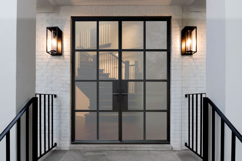 Steel glazed doors