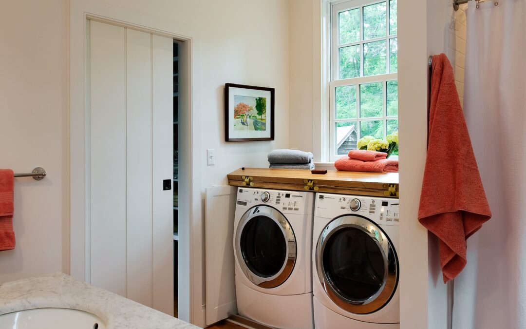 washer and dryer into the bathroom