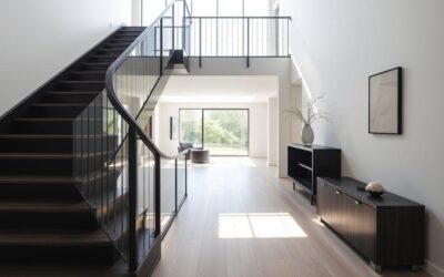 Dark Stairs with Light Floors: Modern Home Design Ideas