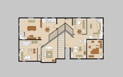 Basement Floor Plans with Stairs in Middle Ideas