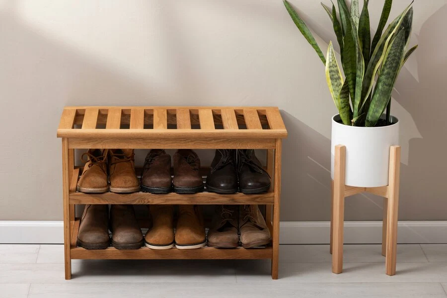 Oak Shoe Cabinet